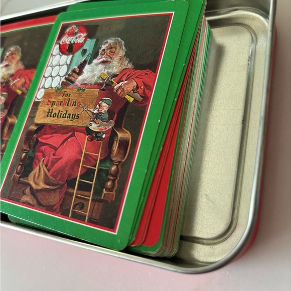 Coca Cola Holiday Playing Cards Set - in tin box - Picture 5 of 7
